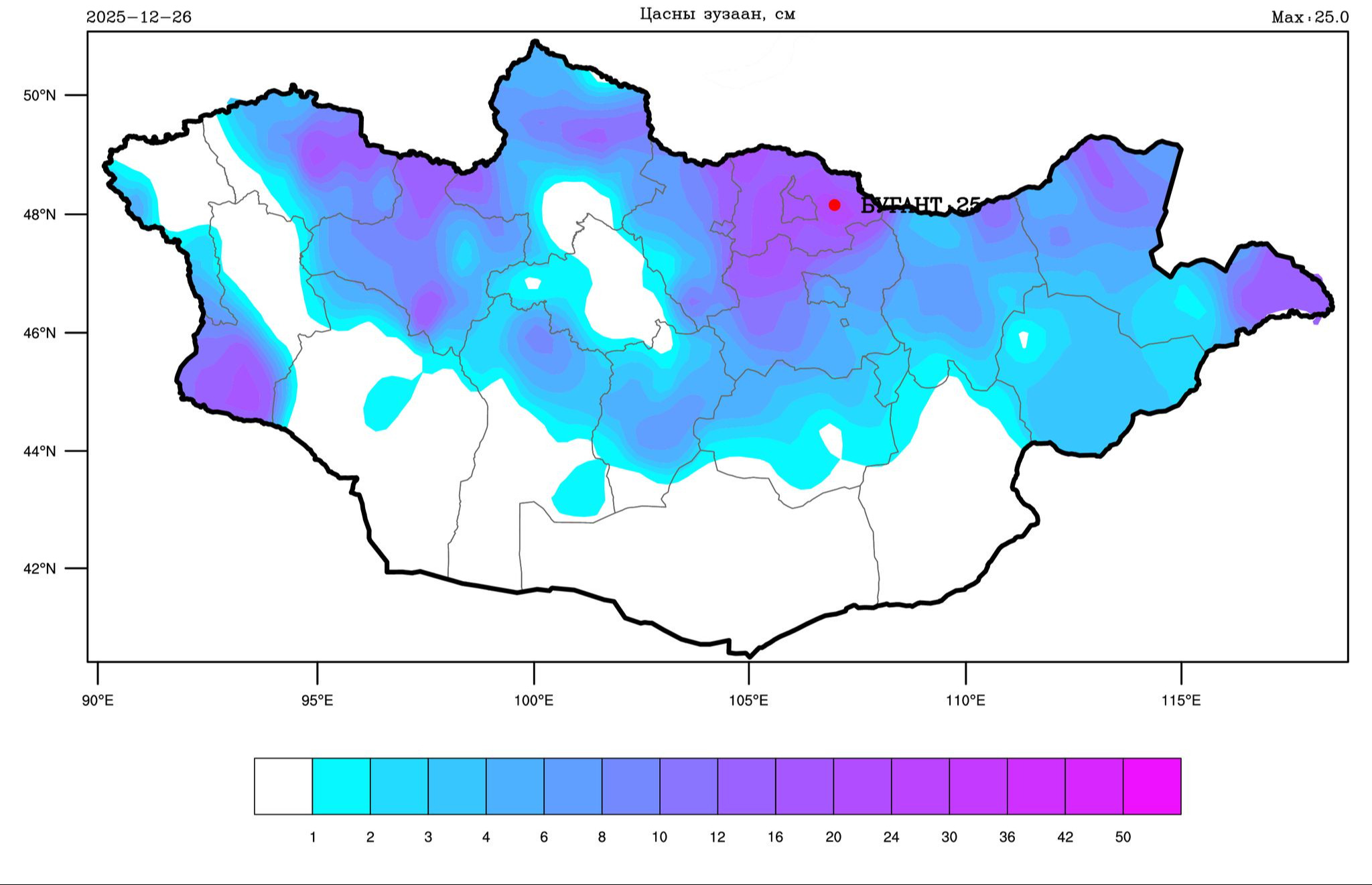 Нийт нутгийн 70 гаруй хувьд цасан бүрхүүл тогтжээ